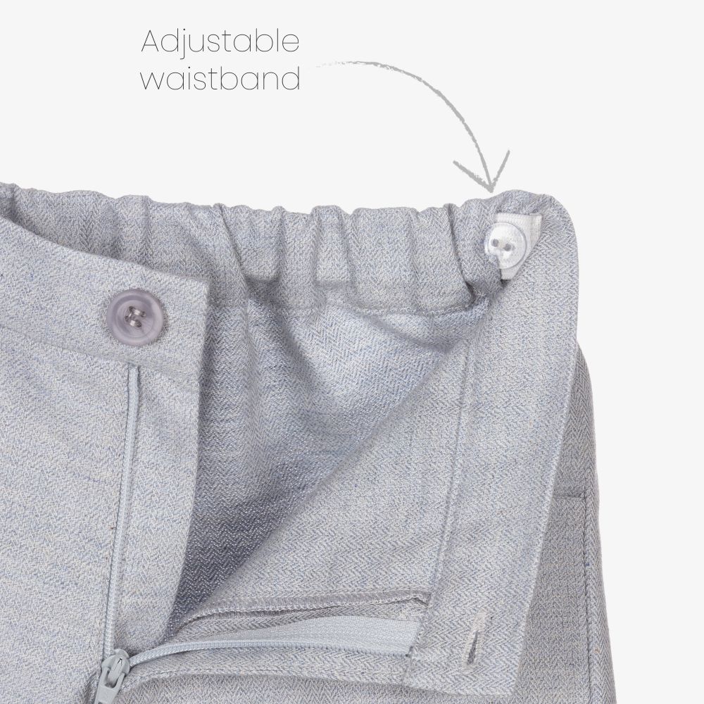 Sarah Louise-Boys Blue Cotton Trousers | Childrensalon Outlet