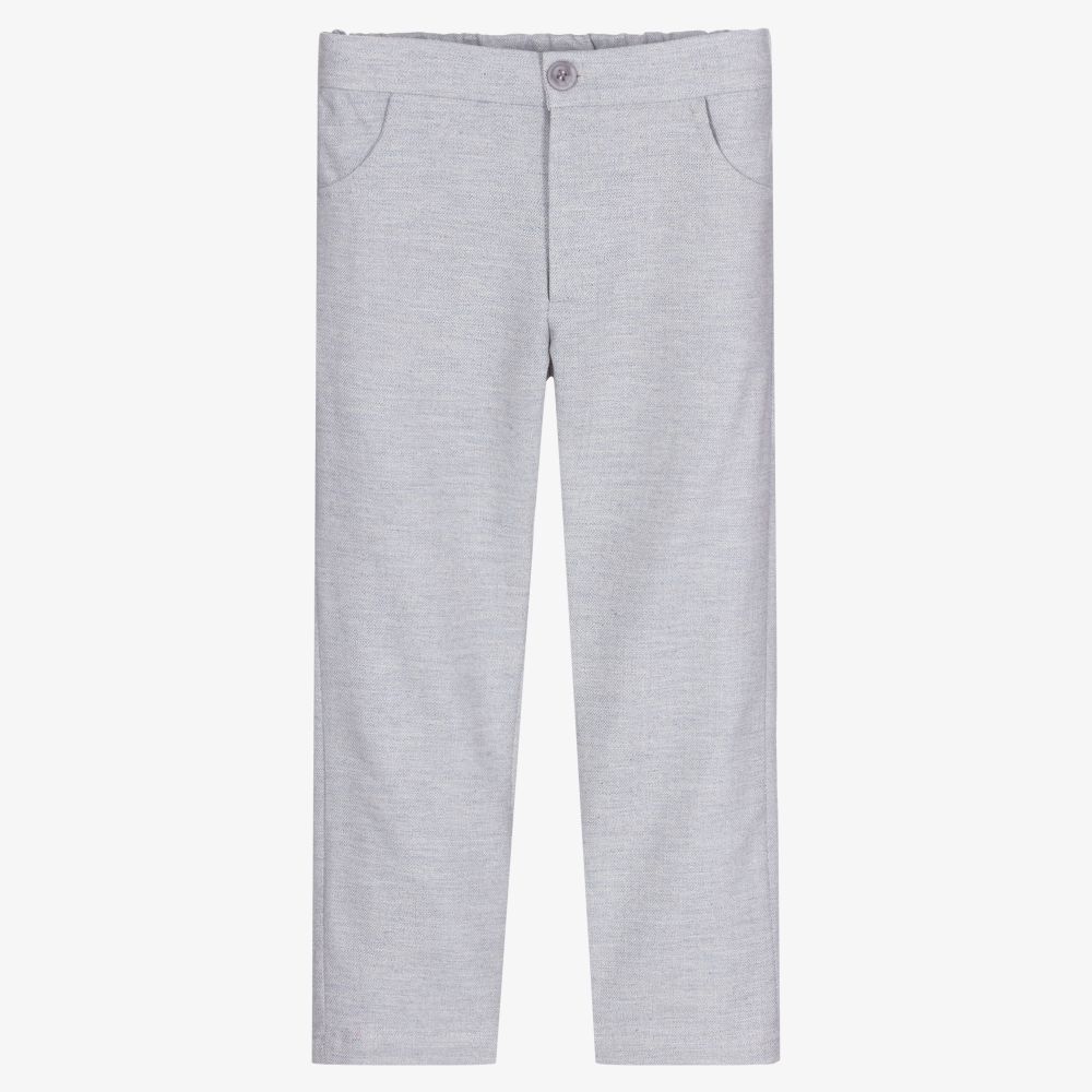Sarah Louise-Boys Blue Cotton Trousers | Childrensalon Outlet