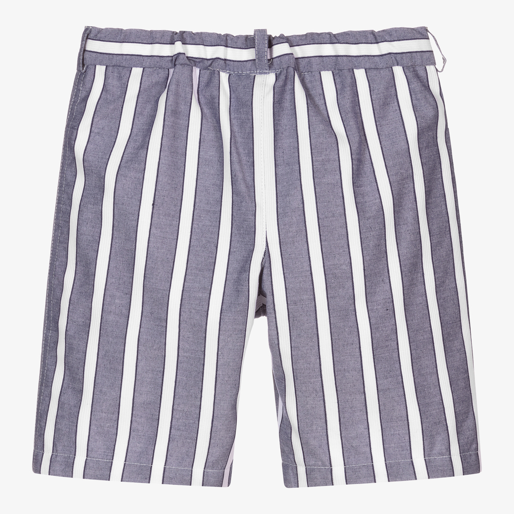 Sarah Louise-Boys Blue & White Shorts | Childrensalon Outlet