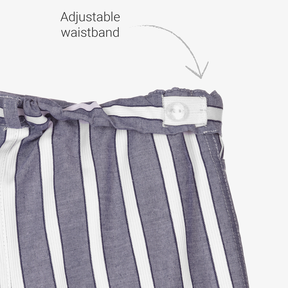 Sarah Louise-Boys Blue & White Shorts | Childrensalon Outlet