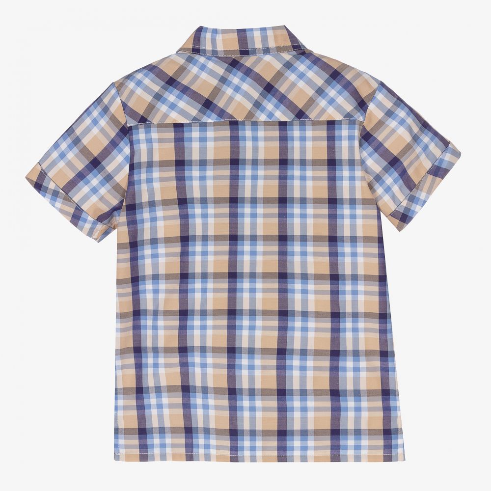 Sarah Louise-Boys Checked Cotton Shirt | Childrensalon Outlet