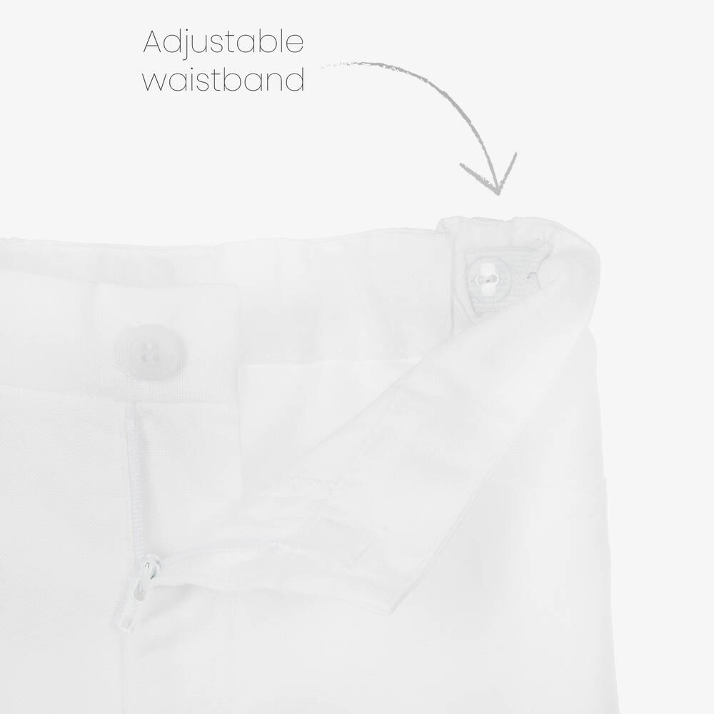 Sarah Louise-Boys Cotton & Linen Shorts | Childrensalon Outlet