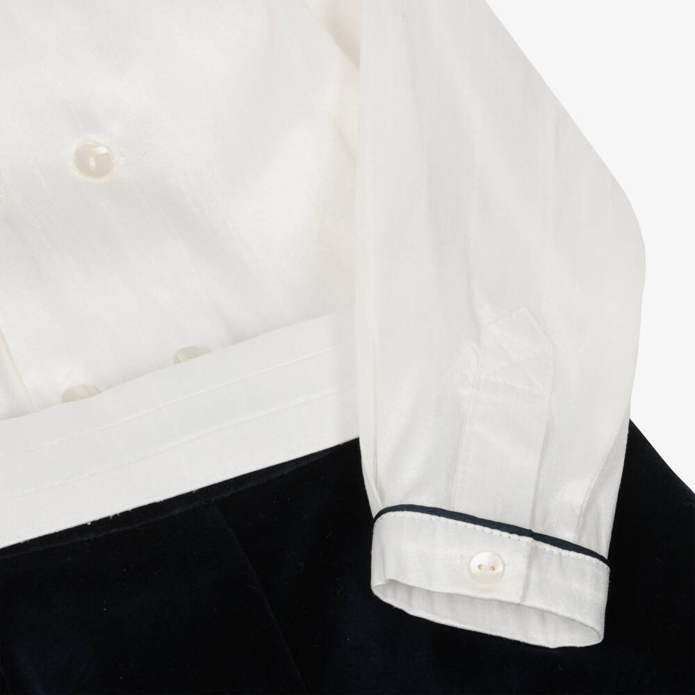 Sarah Louise-Boys Luxe Velvet Shorts Ensemble | Childrensalon Outlet