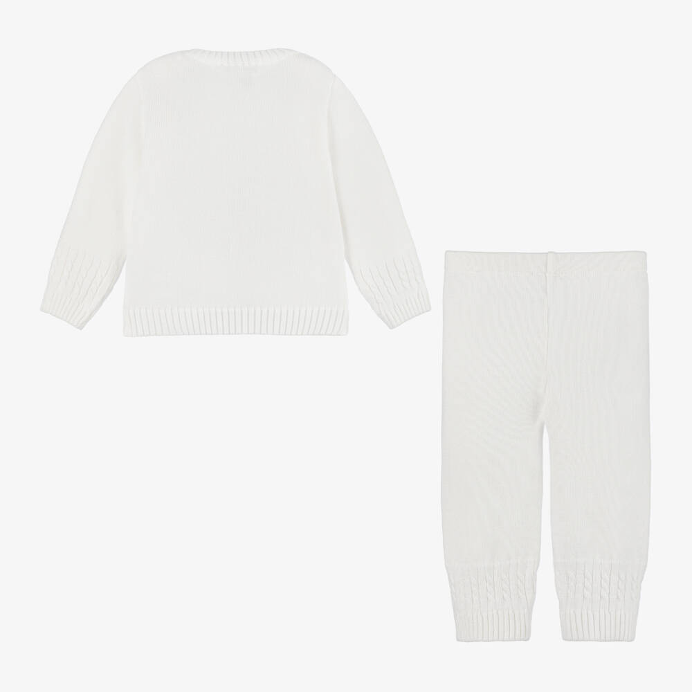 Sarah Louise-Boys Pale Knit Trousers Ensemble | Childrensalon Outlet