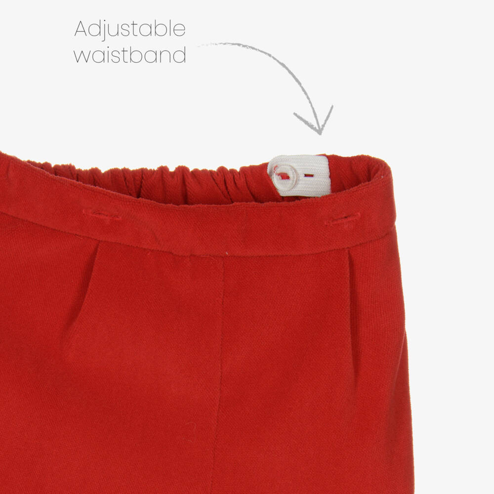 Sarah Louise-Комплект из красного и белого бархата для мальчиков | Childrensalon Outlet