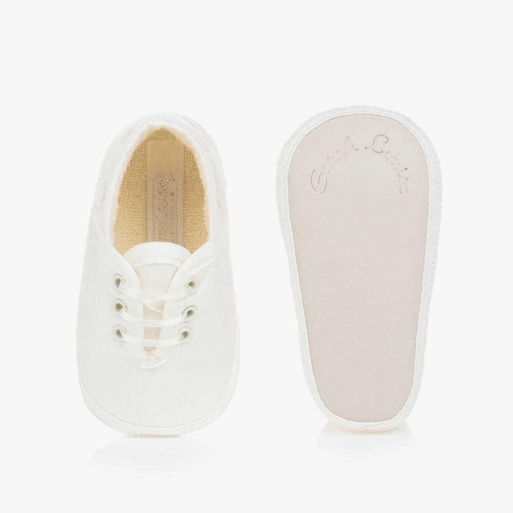 Sarah Louise-Boys Silk Feel Ivory Pre-Walkers | Childrensalon Outlet