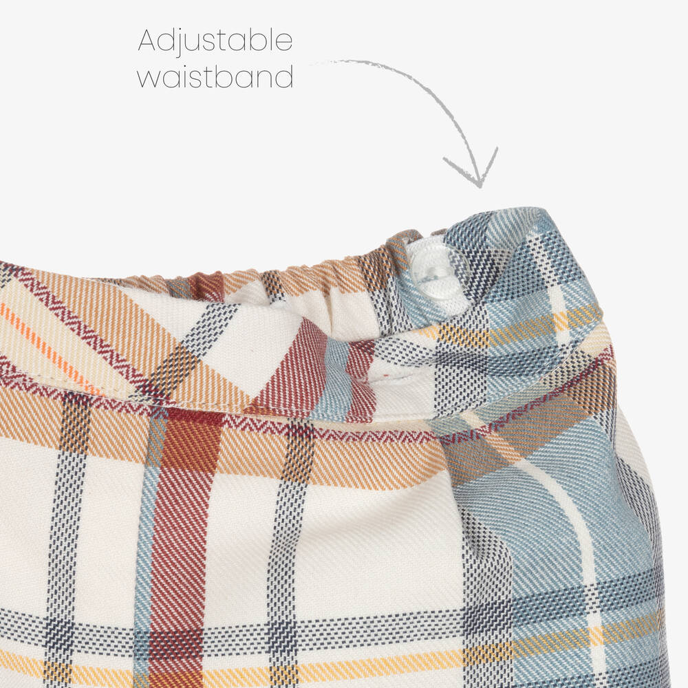 Sarah Louise-Boys Smocked Tartan Buster Suit | Childrensalon Outlet