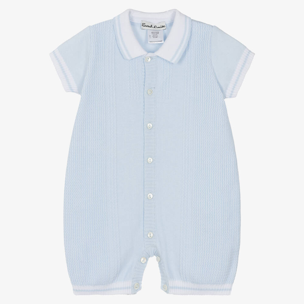 Sarah Louise-Boys Soft Blue Knit Shortie | Childrensalon Outlet