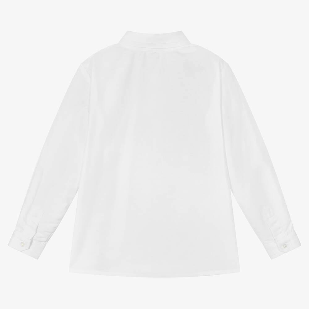 Sarah Louise-Boys White Cotton Shirt | Childrensalon Outlet