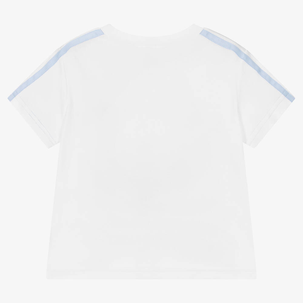Sarah Louise-Boys White Cotton T-Shirt | Childrensalon Outlet