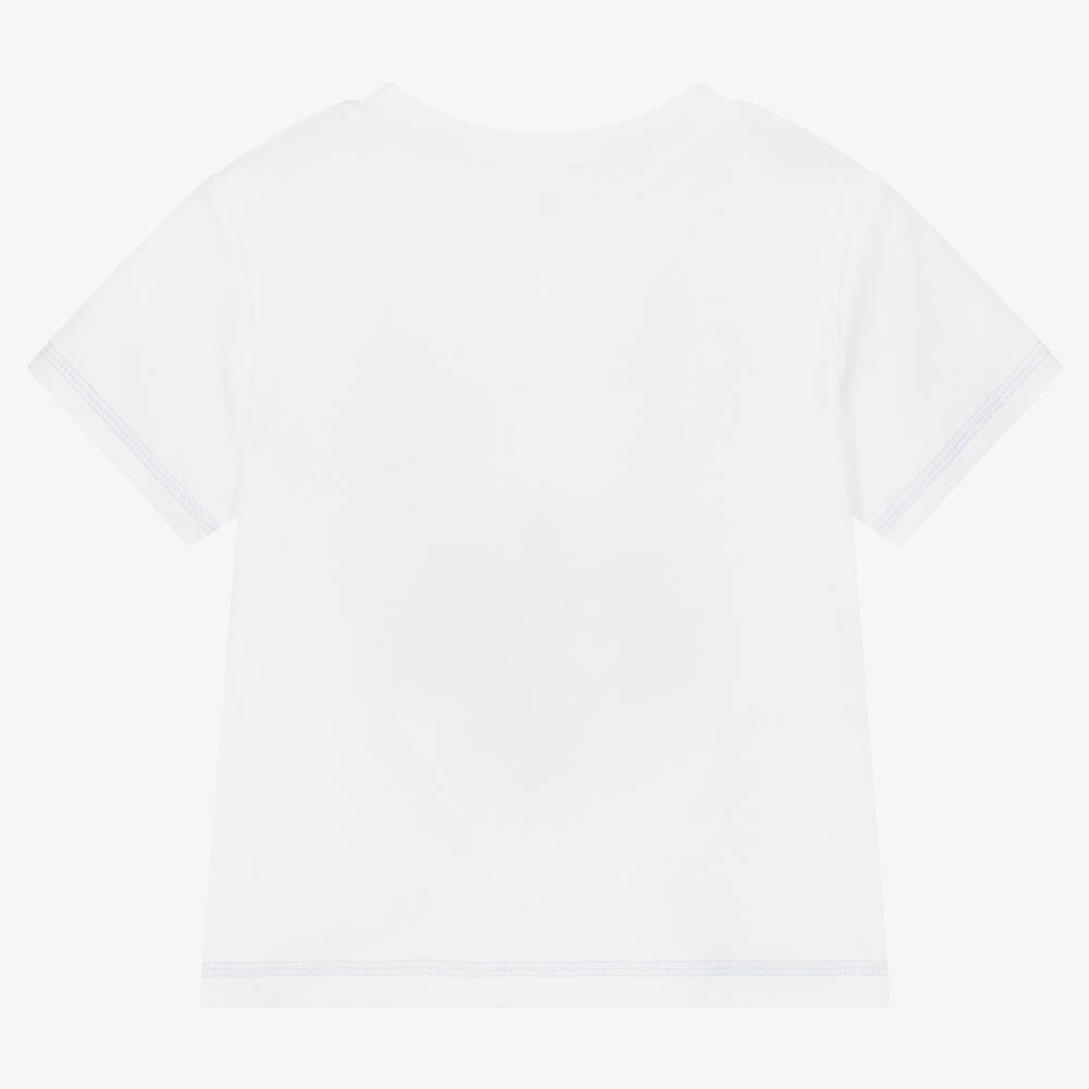 Sarah Louise-Boys White Cotton T-Shirt | Childrensalon Outlet