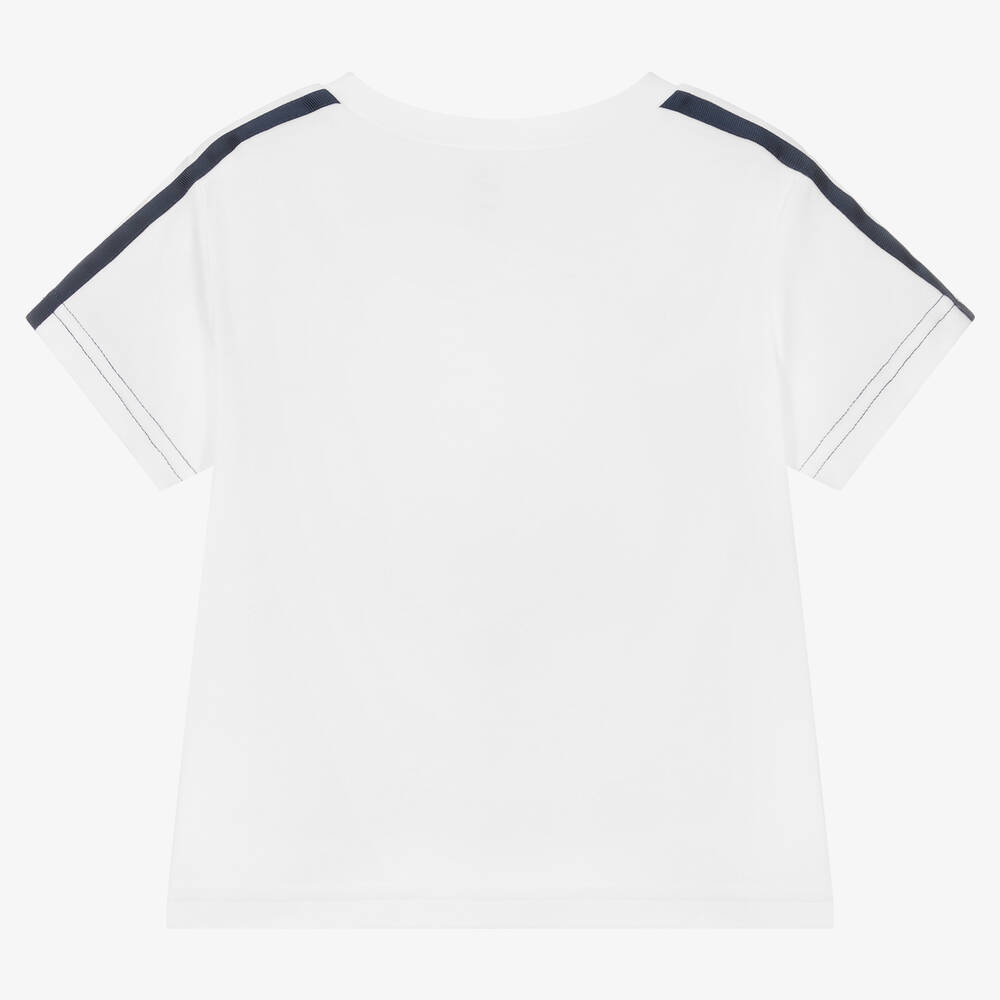 Sarah Louise-Boys White Cotton T-Shirt | Childrensalon Outlet