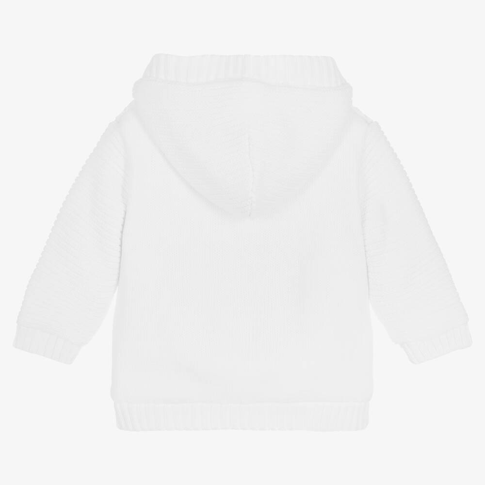Sarah Louise Boys White Knitted Jacket Childrensalon Outlet