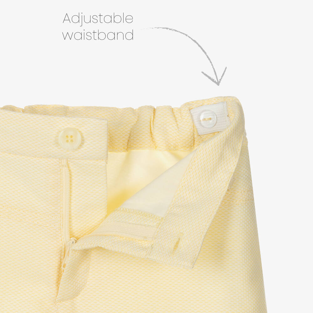 Sarah Louise-Boys Yellow Cotton Shorts | Childrensalon Outlet