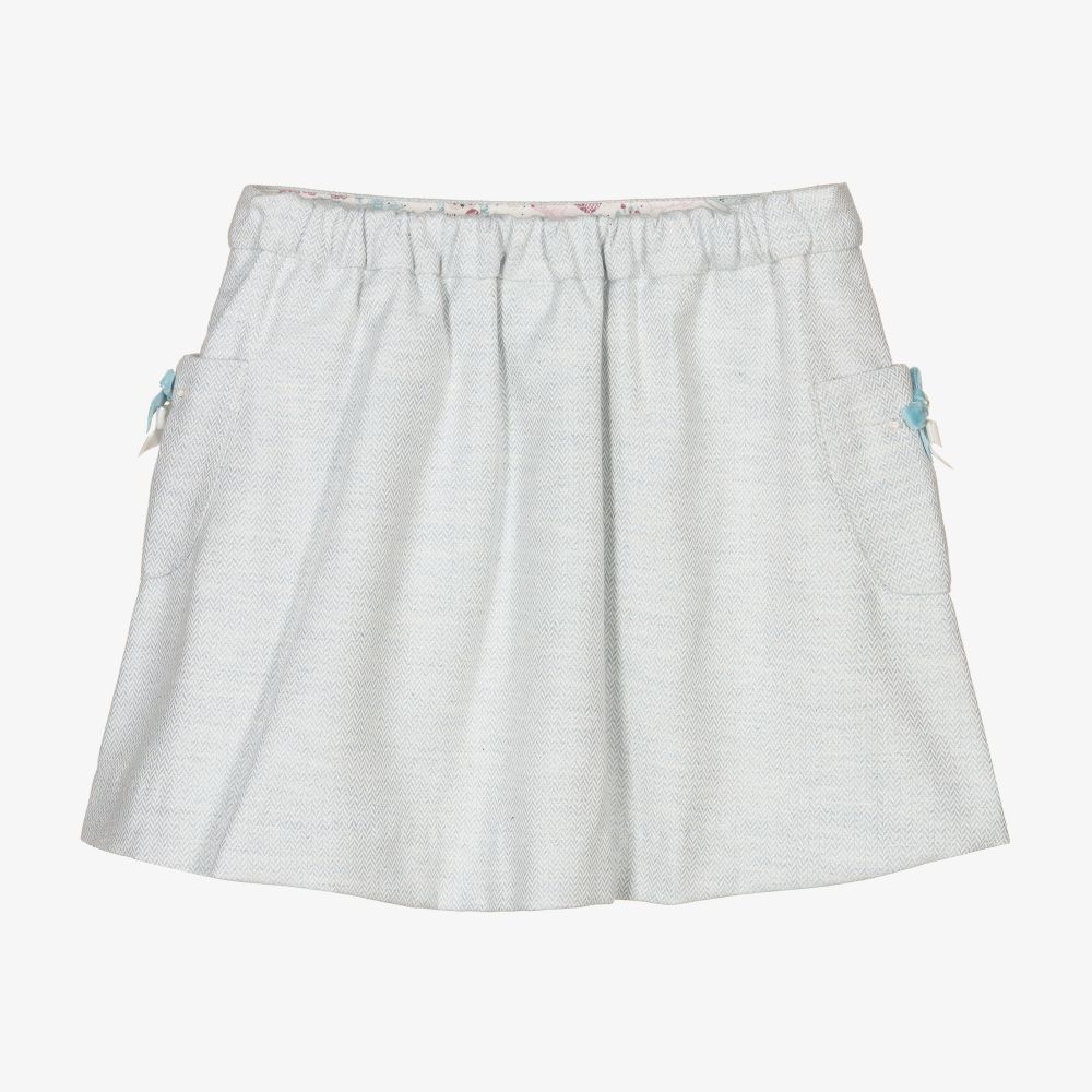 Sarah Louise-Girls Blue Coton Blend Skirt | Childrensalon Outlet