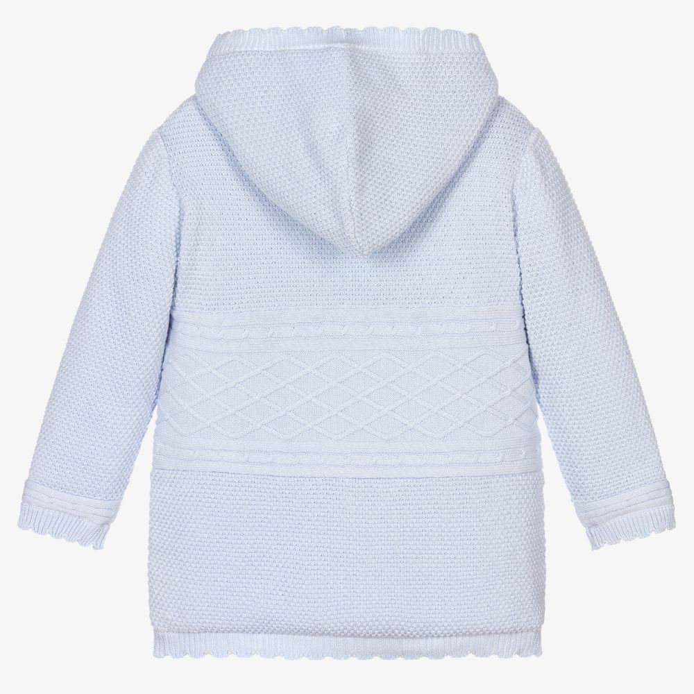 Sarah Louise-Girls Blue Cotton Knit Jacket | Childrensalon Outlet