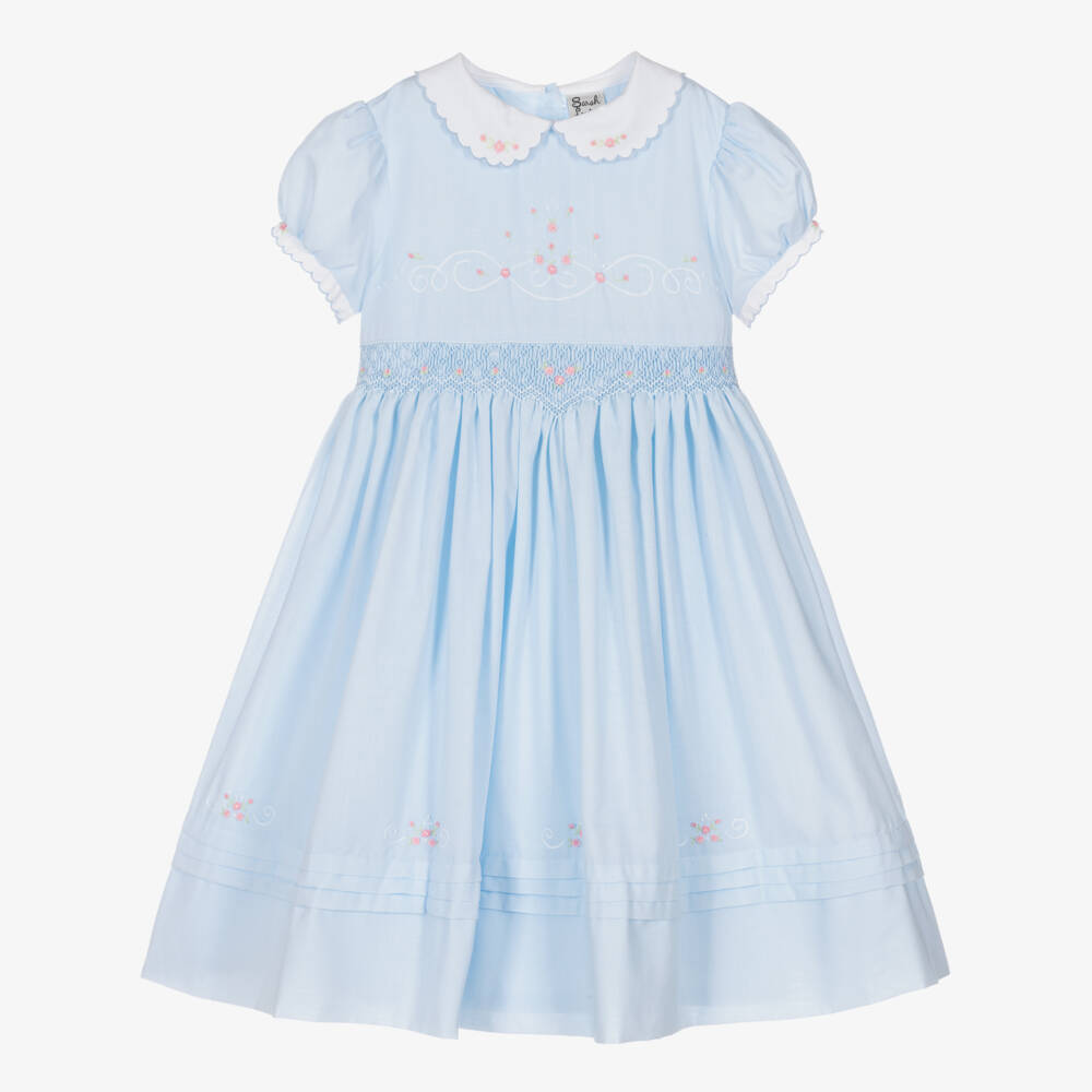 SARAH LOUISE -  Smocked Floral Dress - Ivory main image 0