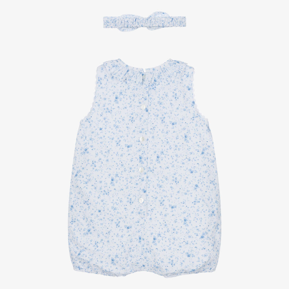 Sarah Louise-Синий цветочный комплект для девочек | Childrensalon Outlet