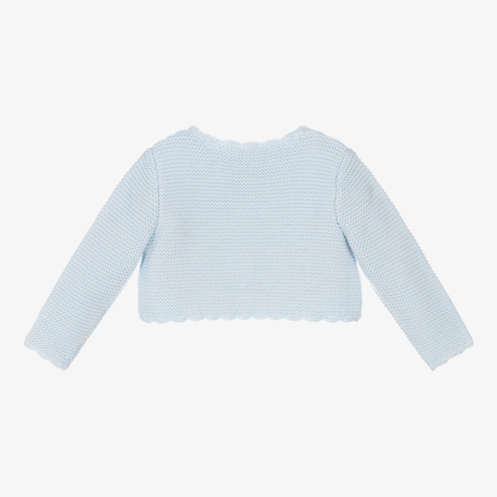 Sarah Louise-Girls Blue Knitted Cardigan | Childrensalon Outlet