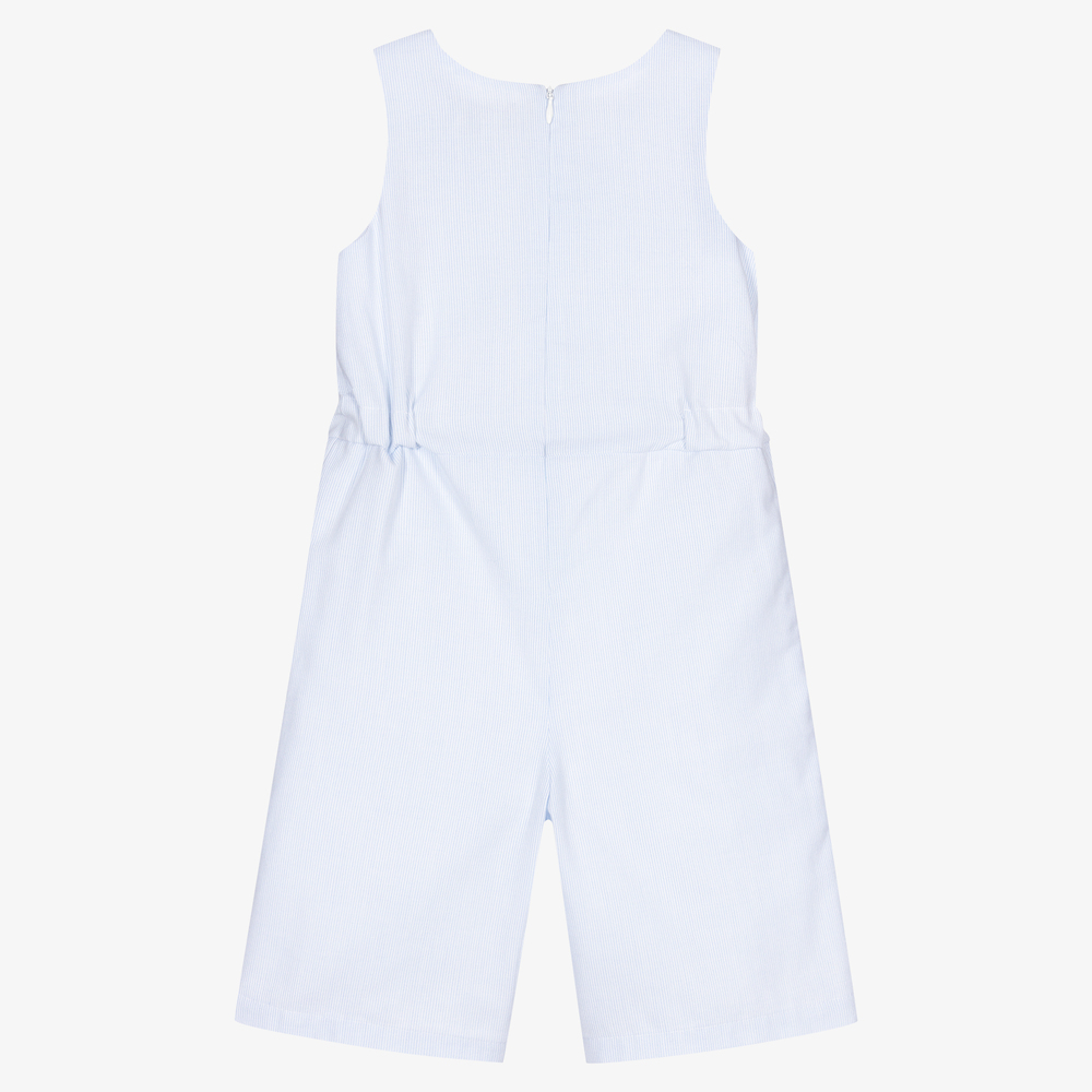 Sarah Louise-Girls Blue Striped Playsuit | Childrensalon Outlet