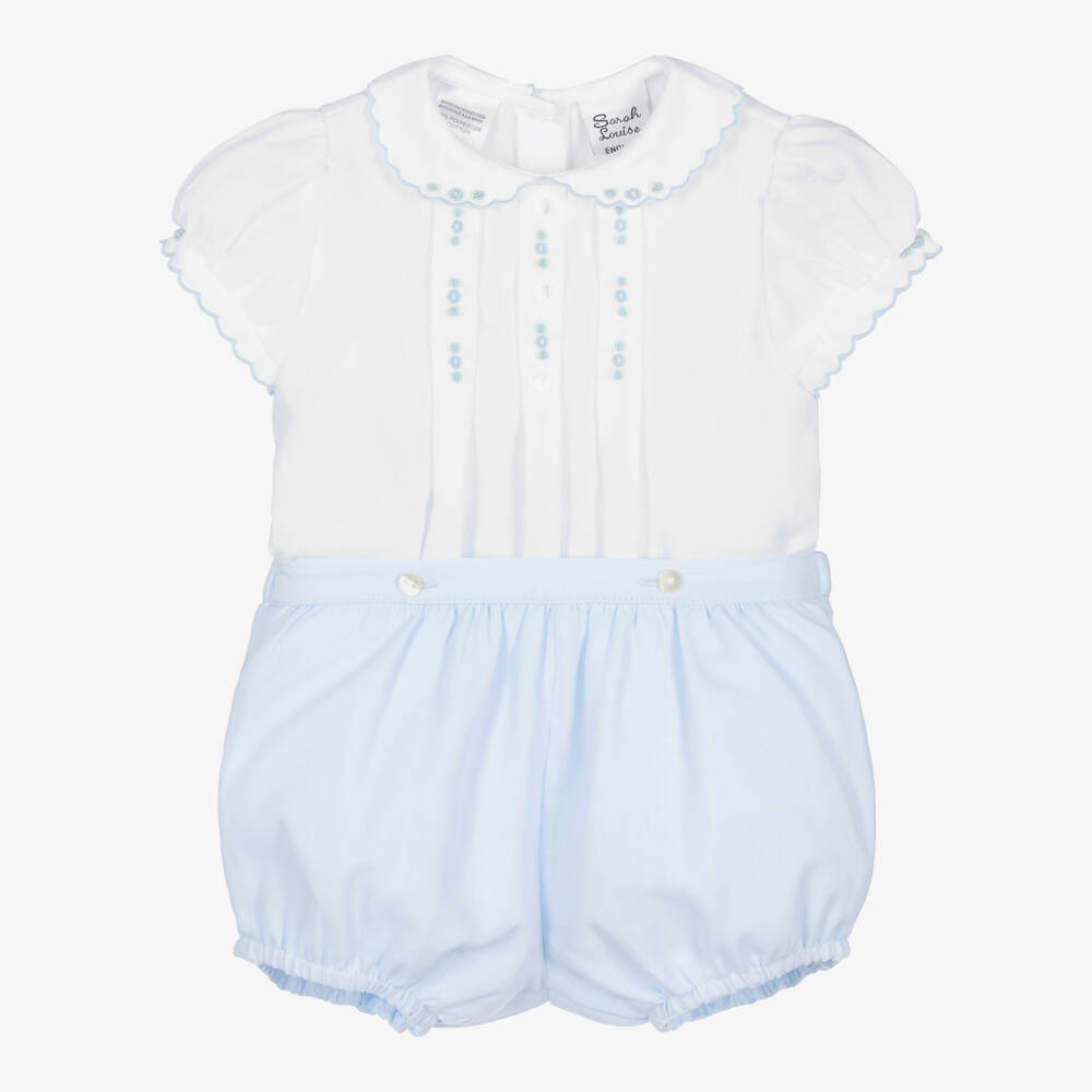 Sarah Louise-بدلة زرقاء مطوية للبنات | Childrensalon Outlet