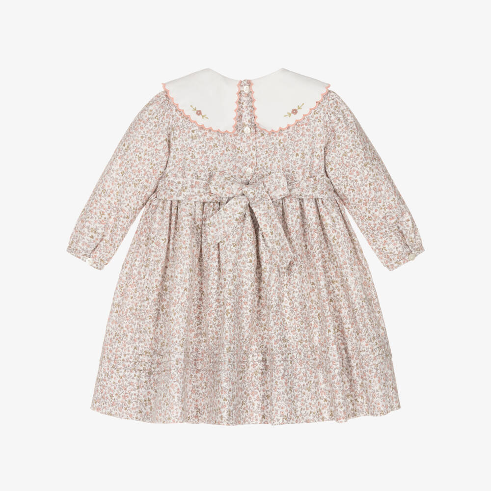 Sarah Louise-Girls Blush Floral Smocked Dress | Childrensalon Outlet