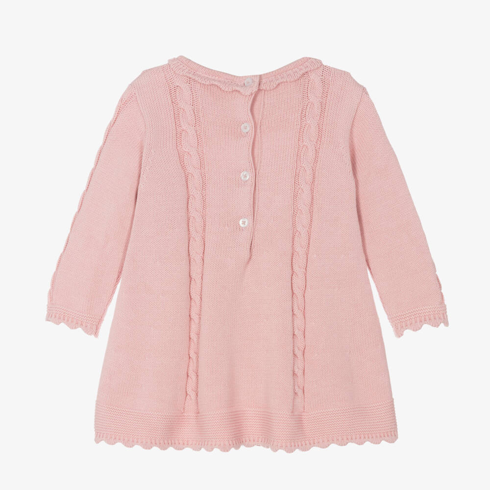 Sarah Louise-Girls Cotton Cable Knit Dress | Childrensalon Outlet