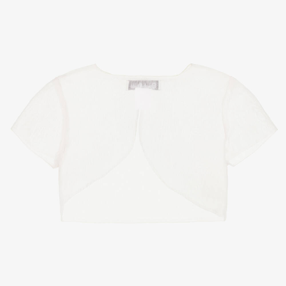 Sarah Louise-Girls Cream Sheer Shrug | Childrensalon Outlet