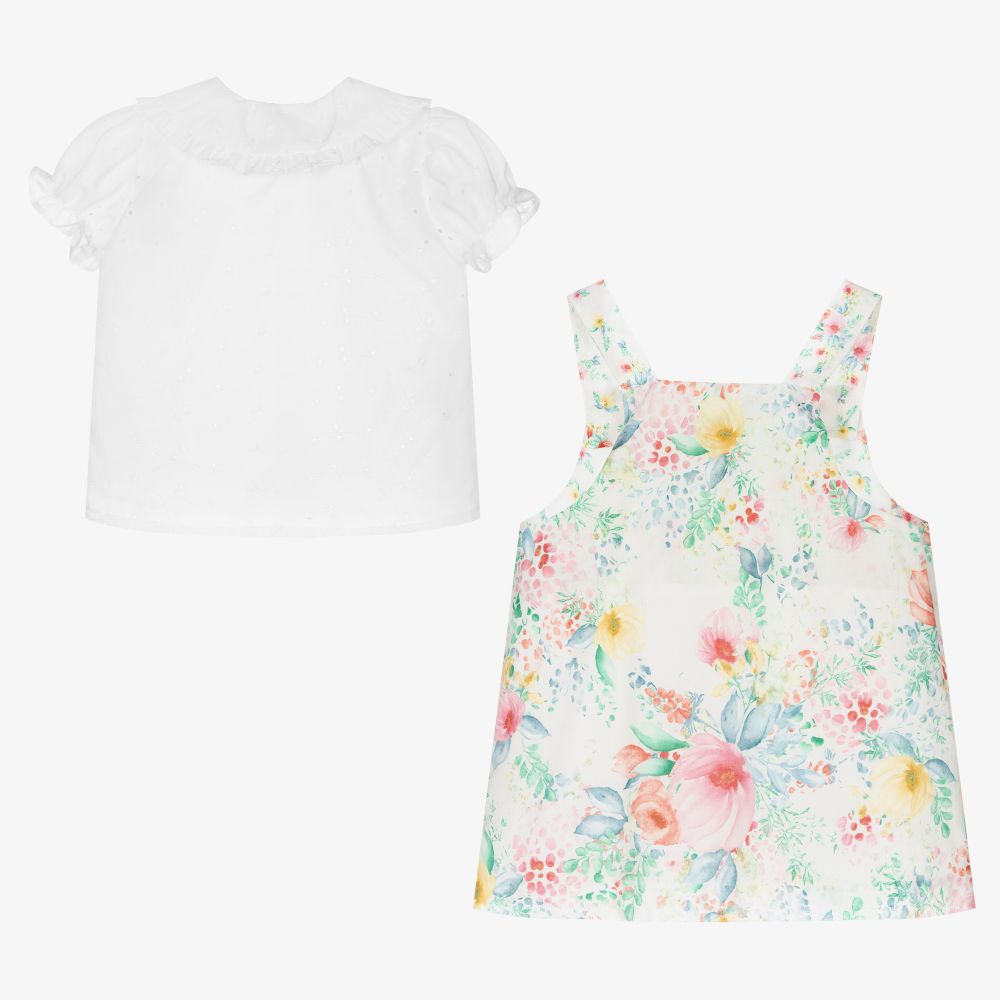 Sarah Louise-Girls Floral Cotton Dress Set | Childrensalon Outlet