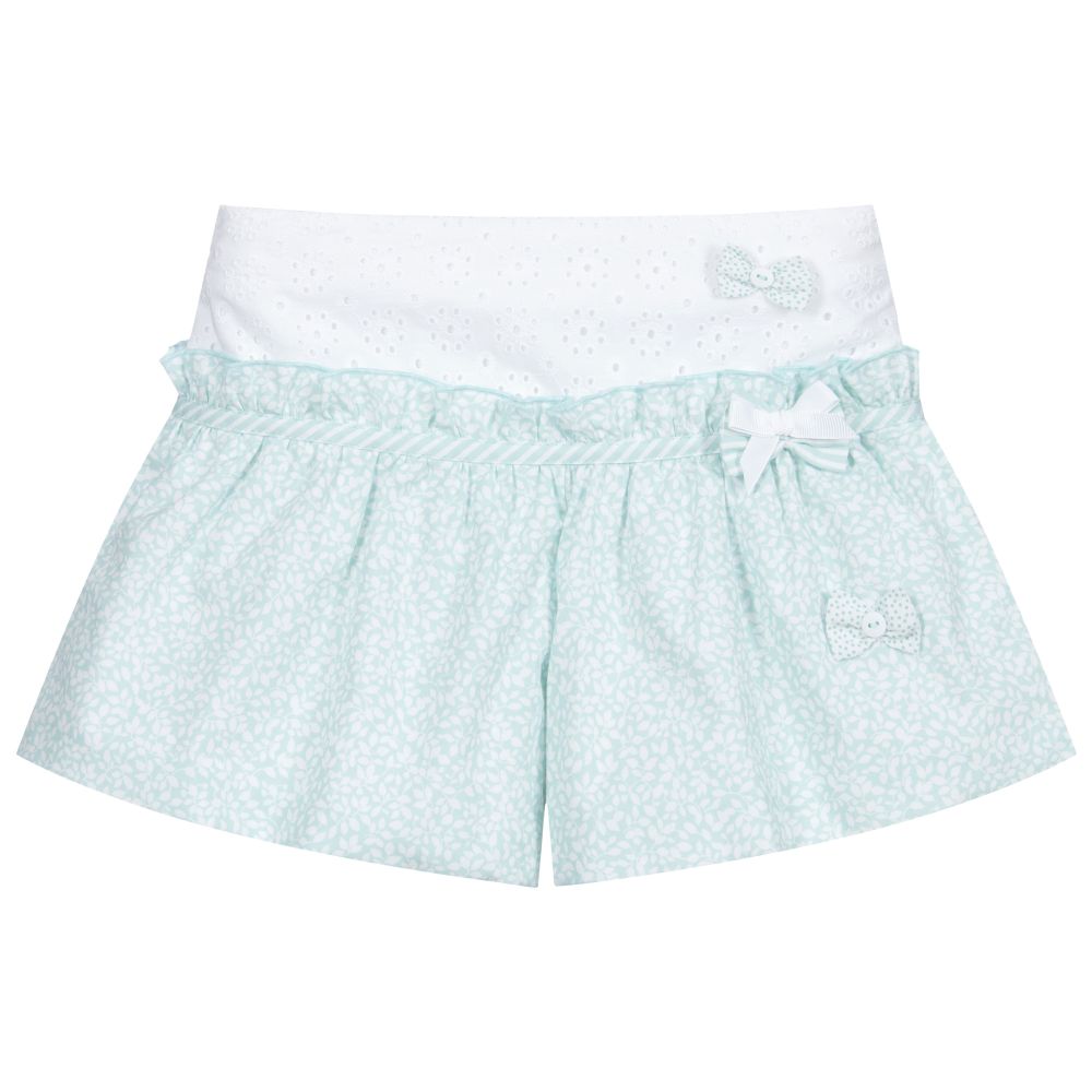 Sarah Louise - Girls Green Cotton Shorts | Childrensalon