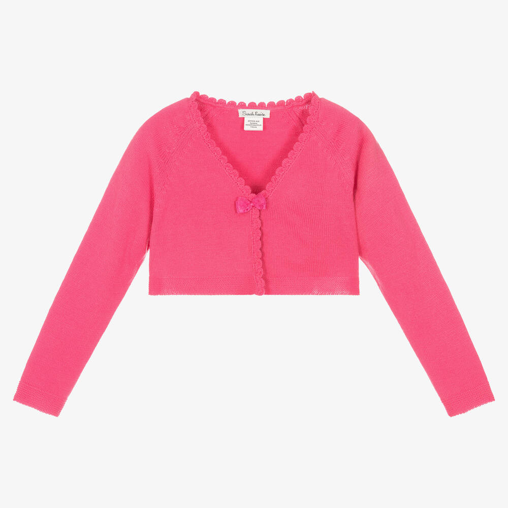 Sarah Louise Girls Hot Pink Bolero Cardigan Childrensalon Outlet