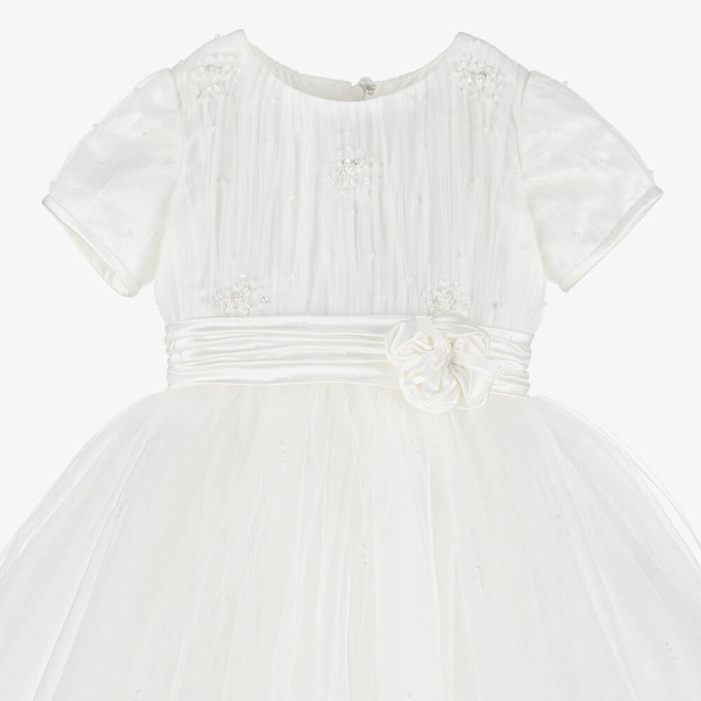 Sarah Louise-Girls Ivory Beaded Tulle Dress | Childrensalon Outlet