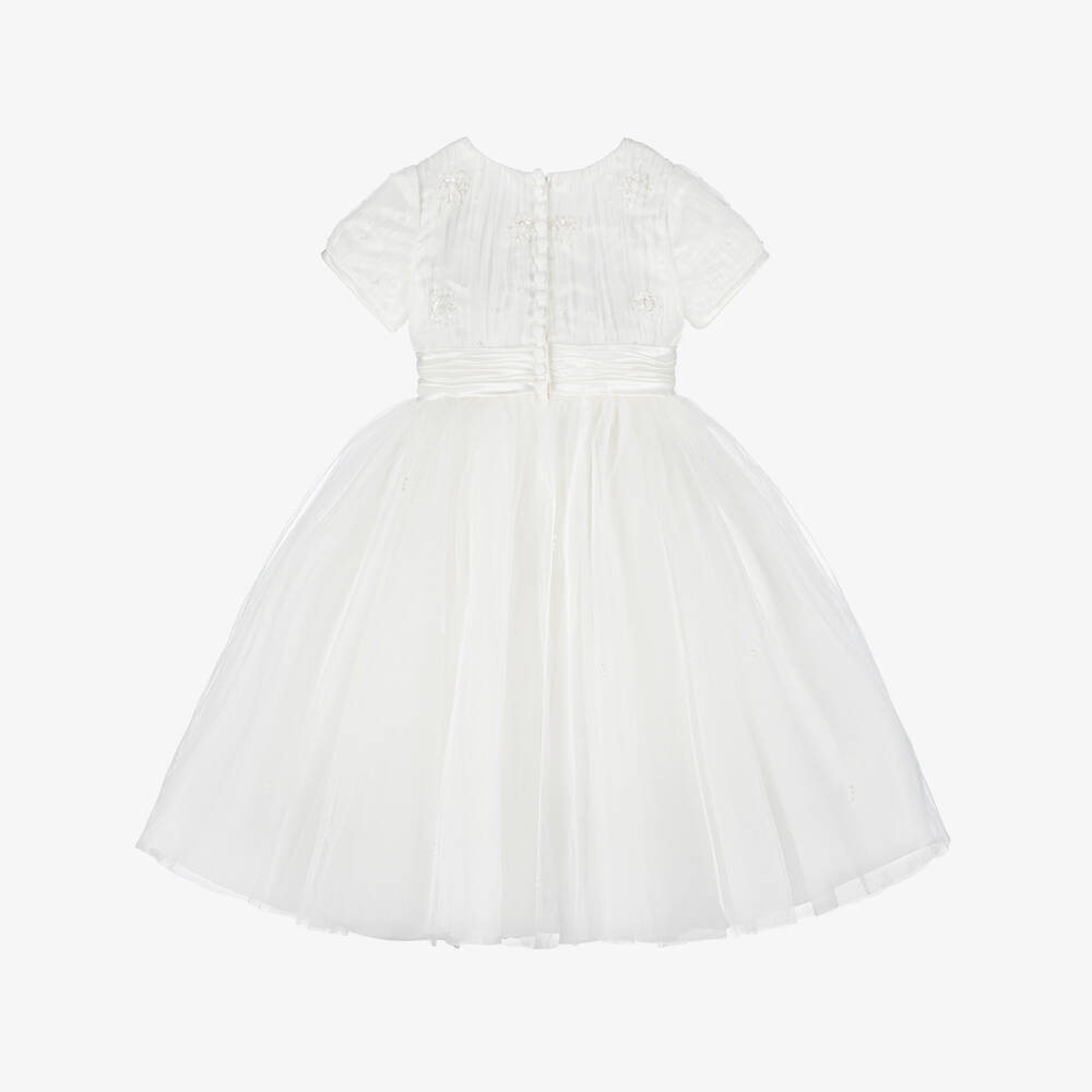 Sarah Louise-Girls Ivory Beaded Tulle Dress | Childrensalon Outlet