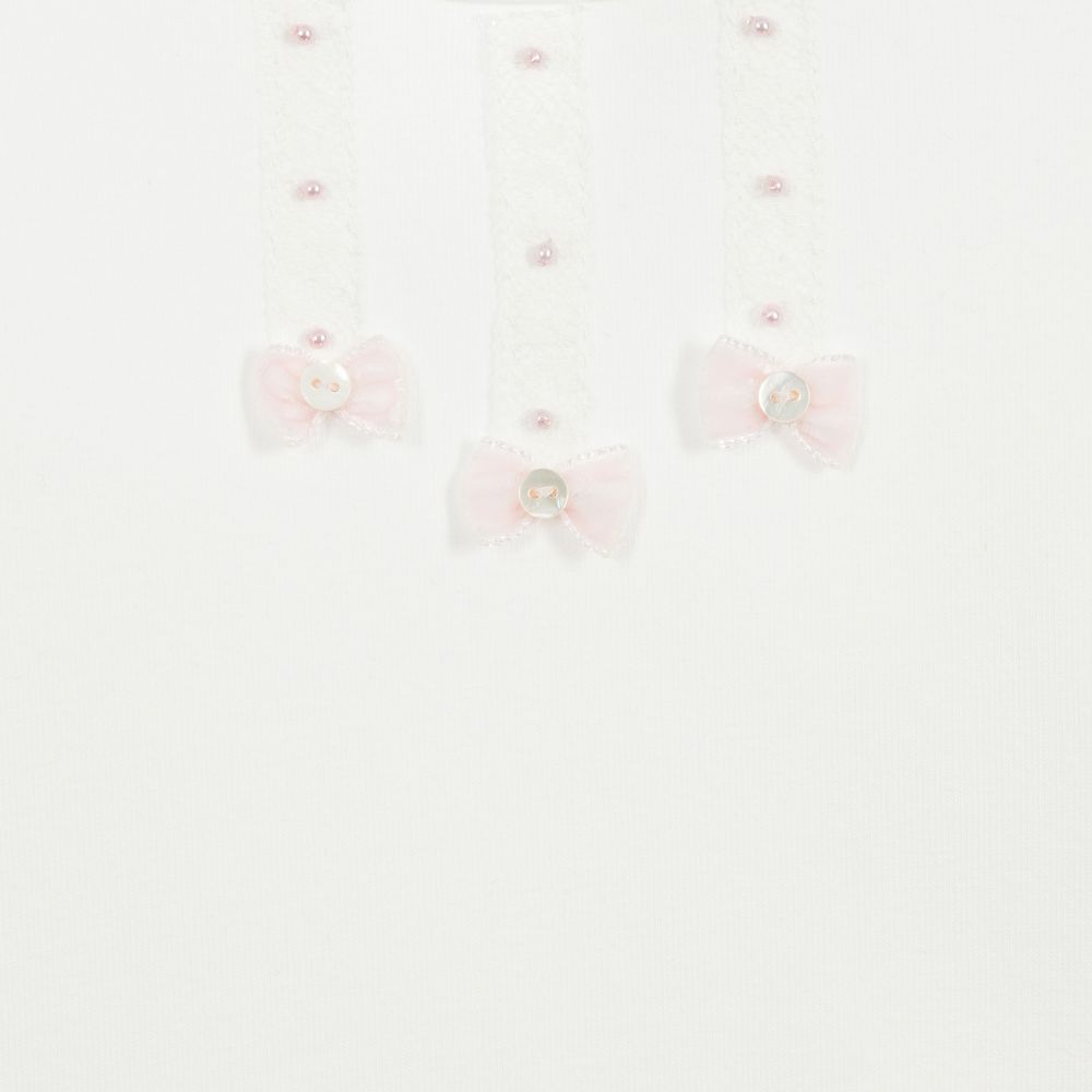 Sarah Louise-Girls Ivory Cotton Top | Childrensalon Outlet