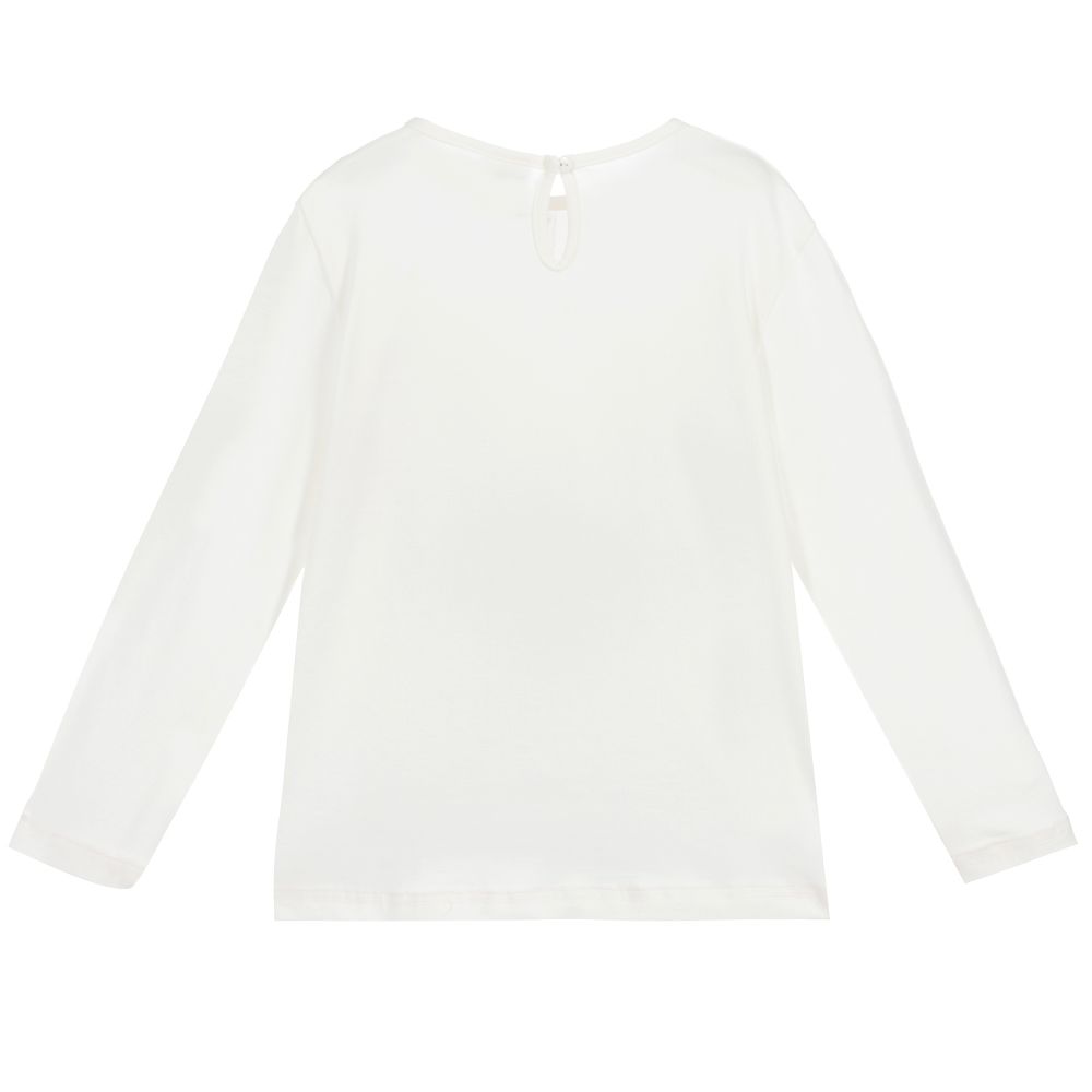 Sarah Louise-Girls Ivory Cotton Top | Childrensalon Outlet
