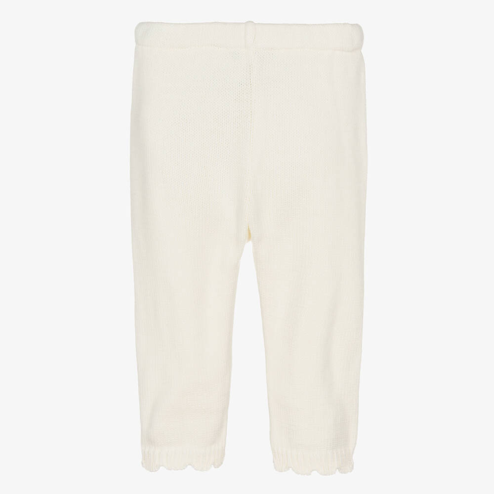 سارا لويز-طقم بنطلون أكريليك محبوك لون عاجي للبنات | Childrensalon Outlet