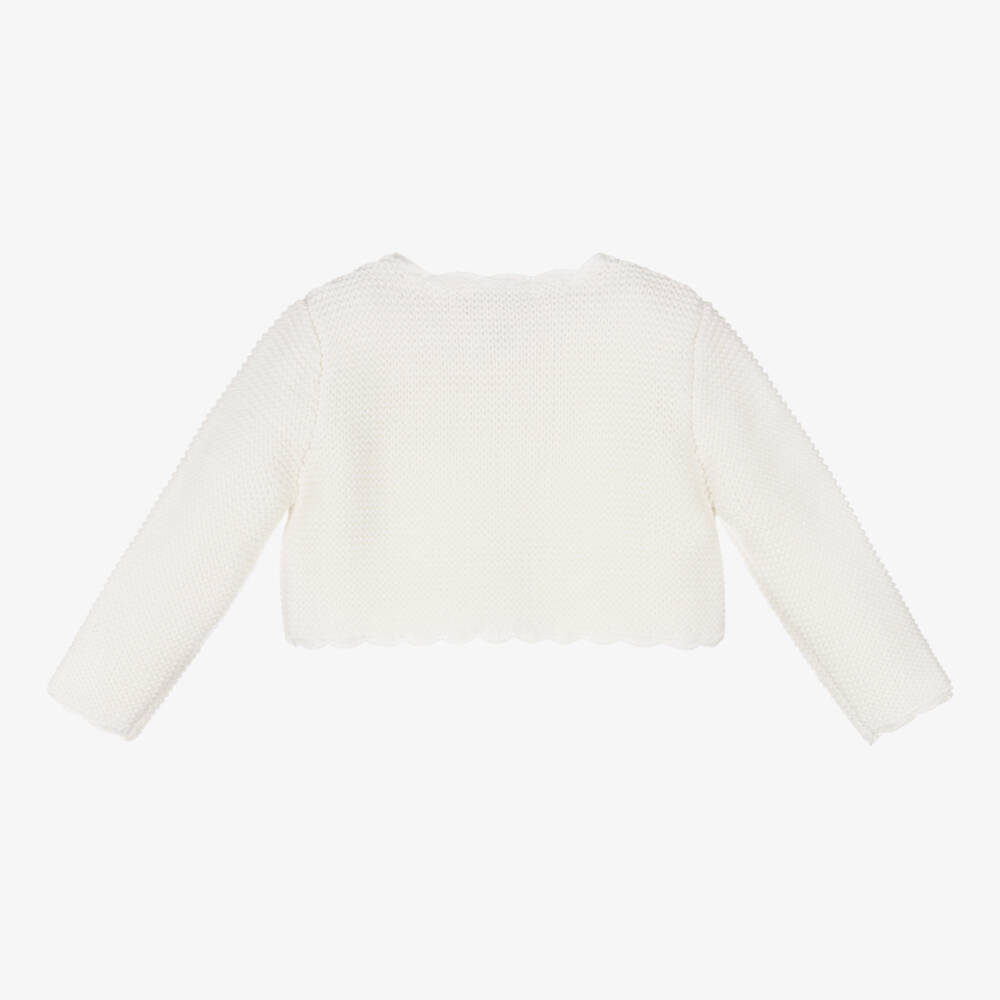 Sarah Louise-Girls Ivory Knit Cardigan | Childrensalon Outlet