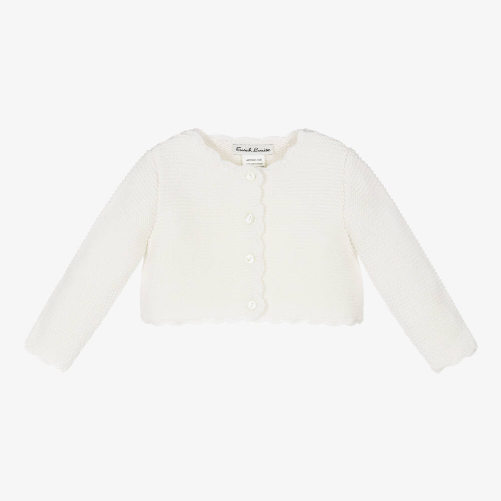 Sarah Louise-Girls Ivory Knit Cardigan | Childrensalon Outlet