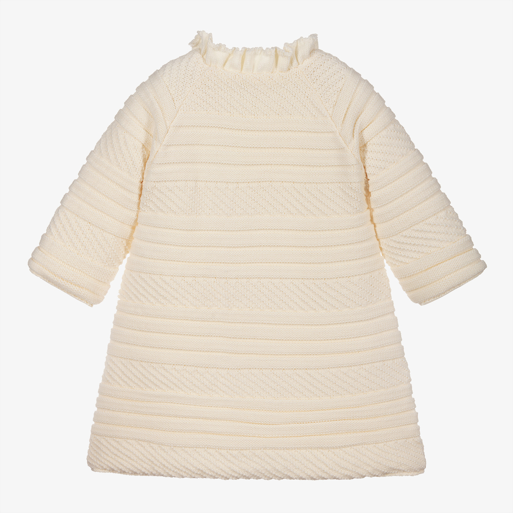 Sarah Louise Girls Ivory Knitted Coat Childrensalon Outlet