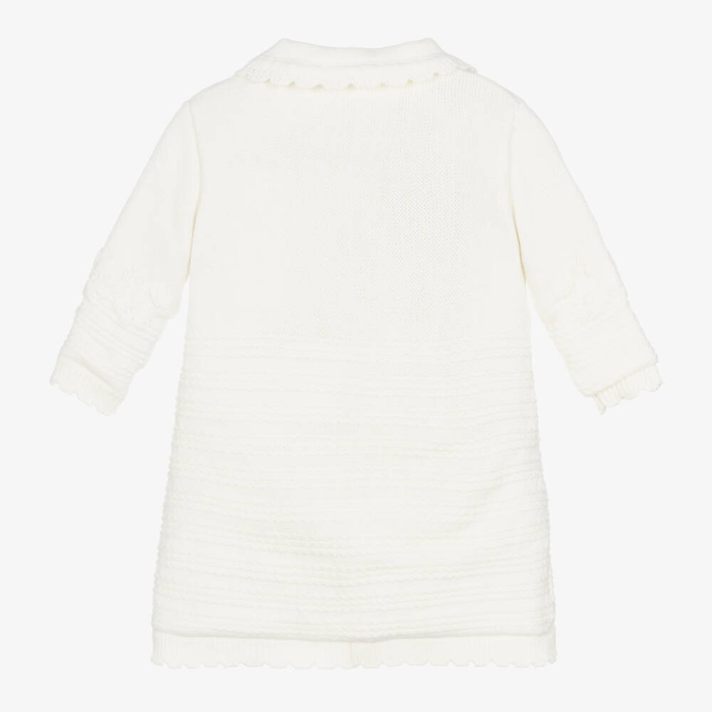 Sarah Louise-Girls Ivory Knitted Coat | Childrensalon Outlet