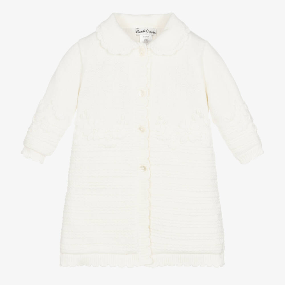 Sarah Louise-Girls Ivory Knitted Coat | Childrensalon Outlet