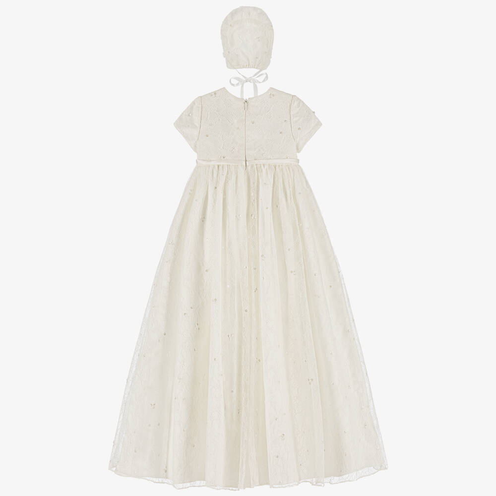 Sarah Louise-Girls Ivory Lace Adorned Gown | Childrensalon Outlet