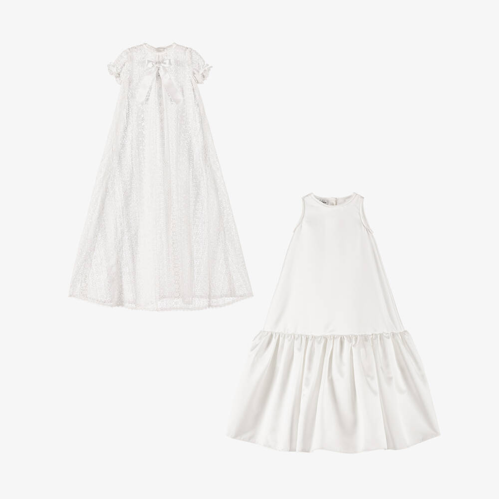 Sarah Louise-Girls Ivory Lace Ceremony Dress | Childrensalon Outlet
