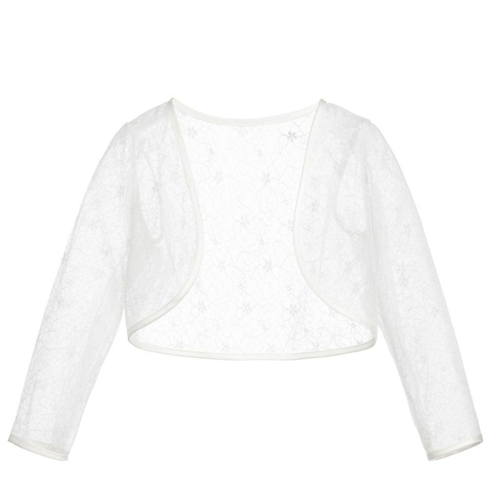 Sarah Louise-Girls Ivory Lace Dress & Bolero Set | Childrensalon Outlet