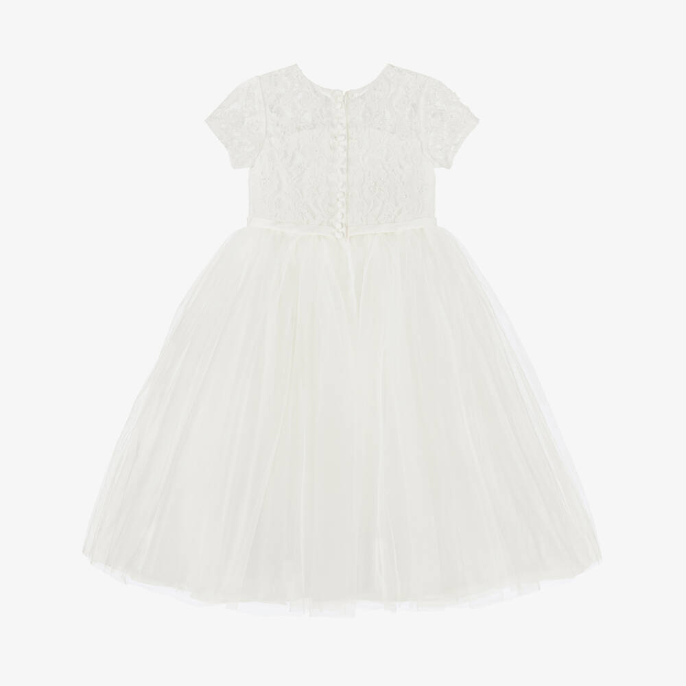 Sarah Louise-Girls Ivory Lace & Tulle Occasion Dress | Childrensalon Outlet