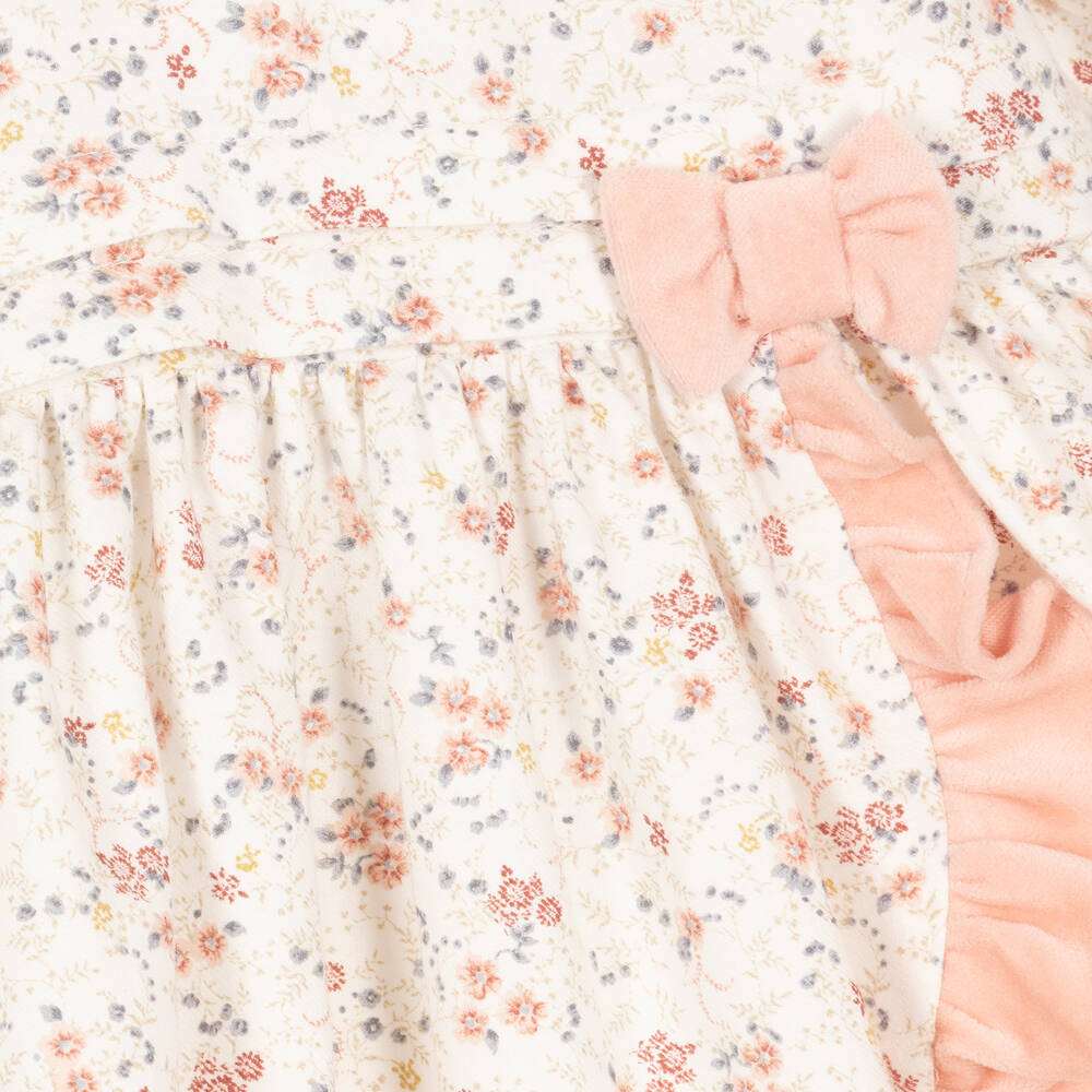 Sarah Louise-Girls Ivory & Pink Dress | Childrensalon Outlet