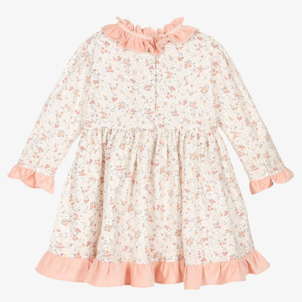 Sarah Louise-Girls Ivory & Pink Dress | Childrensalon Outlet