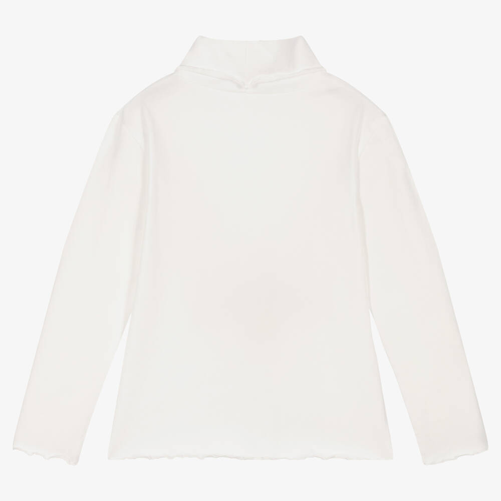 Sarah Louise-Girls Ivory Roll Neck Top | Childrensalon Outlet