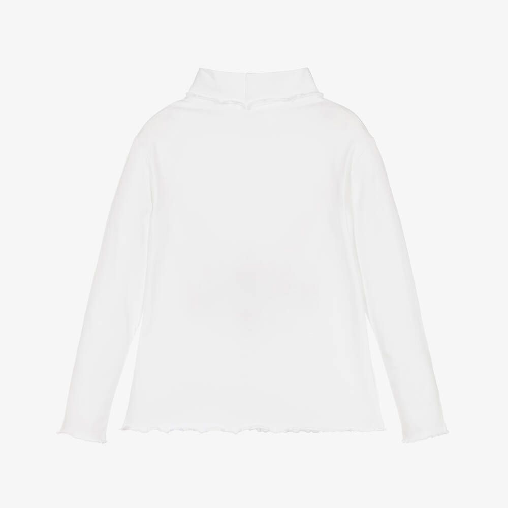Sarah Louise-Girls Ivory Roll Neck Top | Childrensalon Outlet