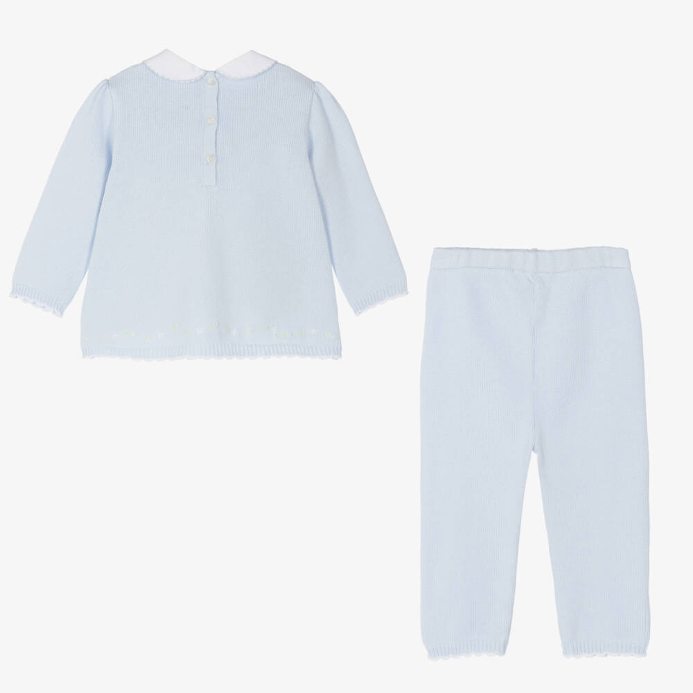 Sarah Louise-Girls Light Blue Knit Set | Childrensalon Outlet